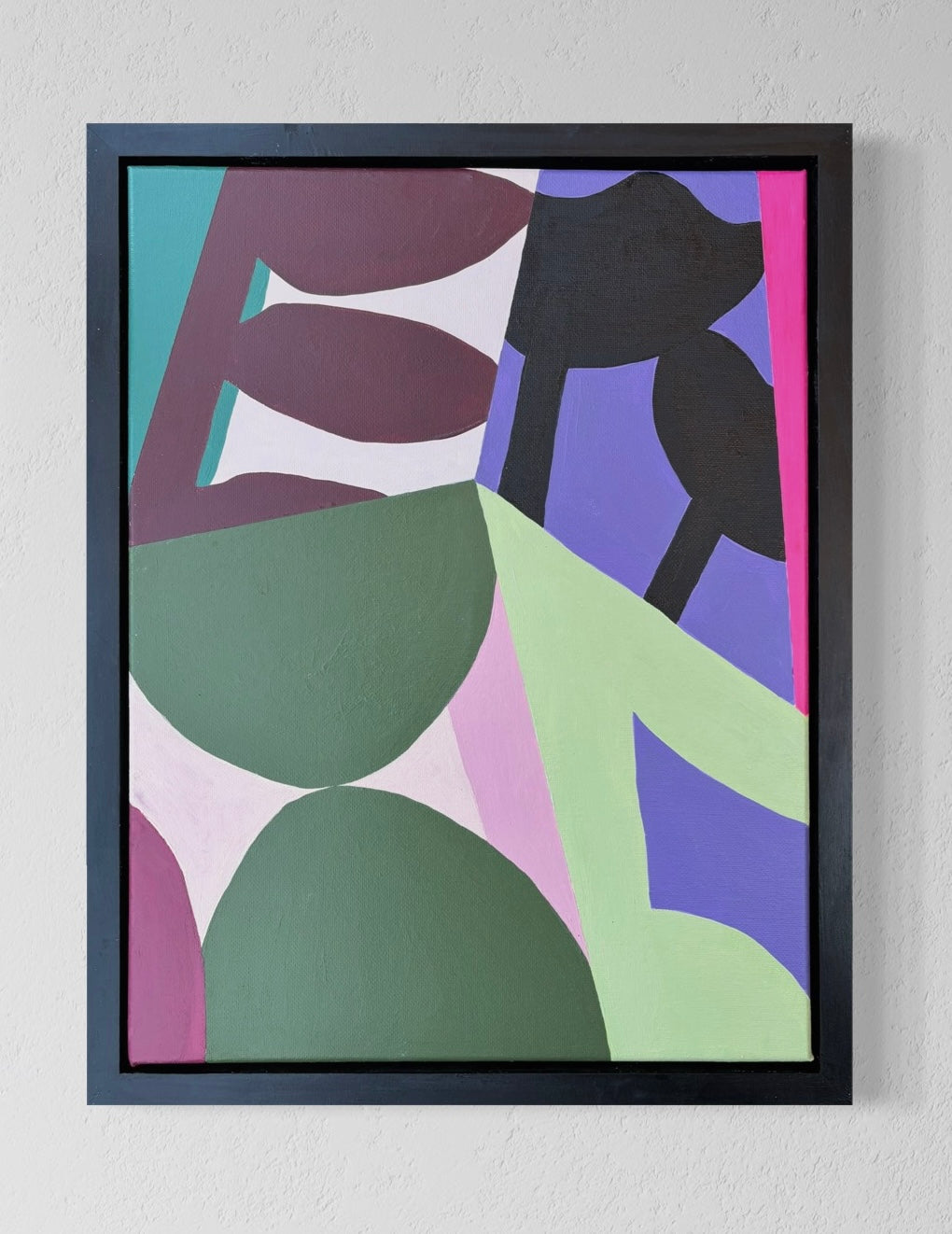 Black and Plum Framed
