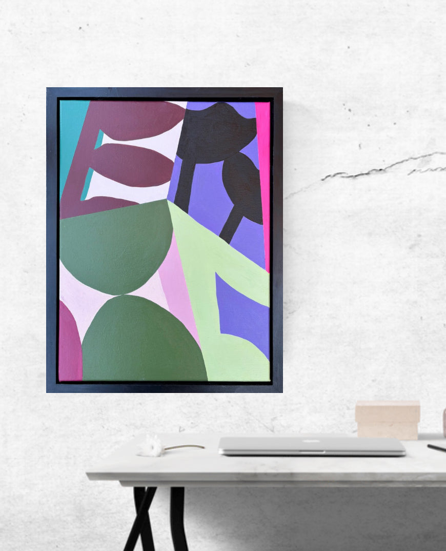 Black and Plum Framed
