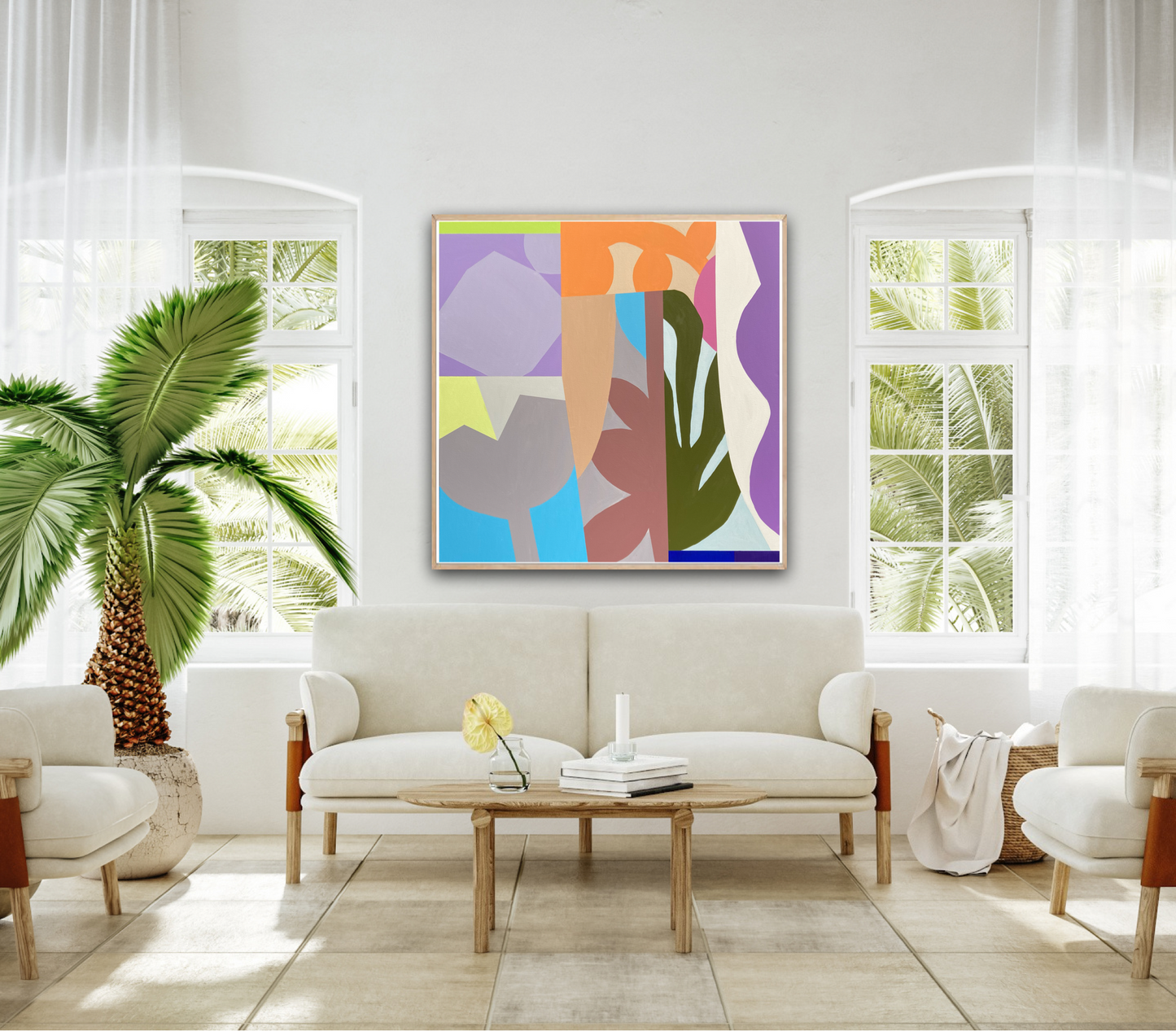 Garden of Eden FIVE Original Art Large Acrylic Contemporary Modern Abstract Painting Em Lewin